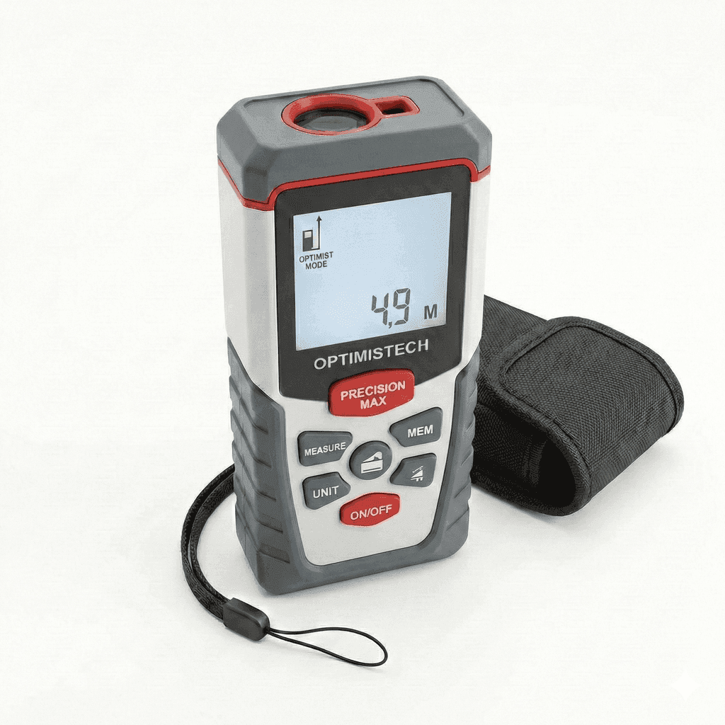 Télémètre Laser Optimiste avec sa pochette de protection